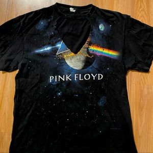 Black, v-cut, Pink Floyd Short Sleeve Shirt